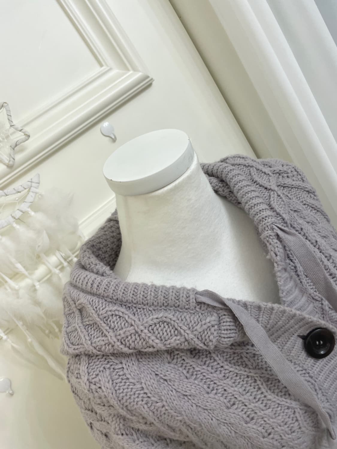 lavender loose twist hoodie cardigan 상품이미지7