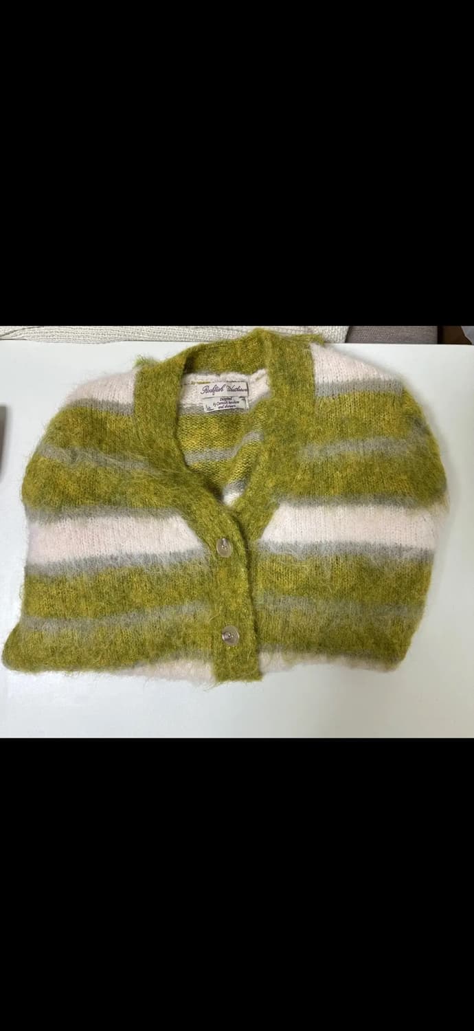 락피쉬웨더웨어 스트라이프 올리브 가디건 상품이미지1