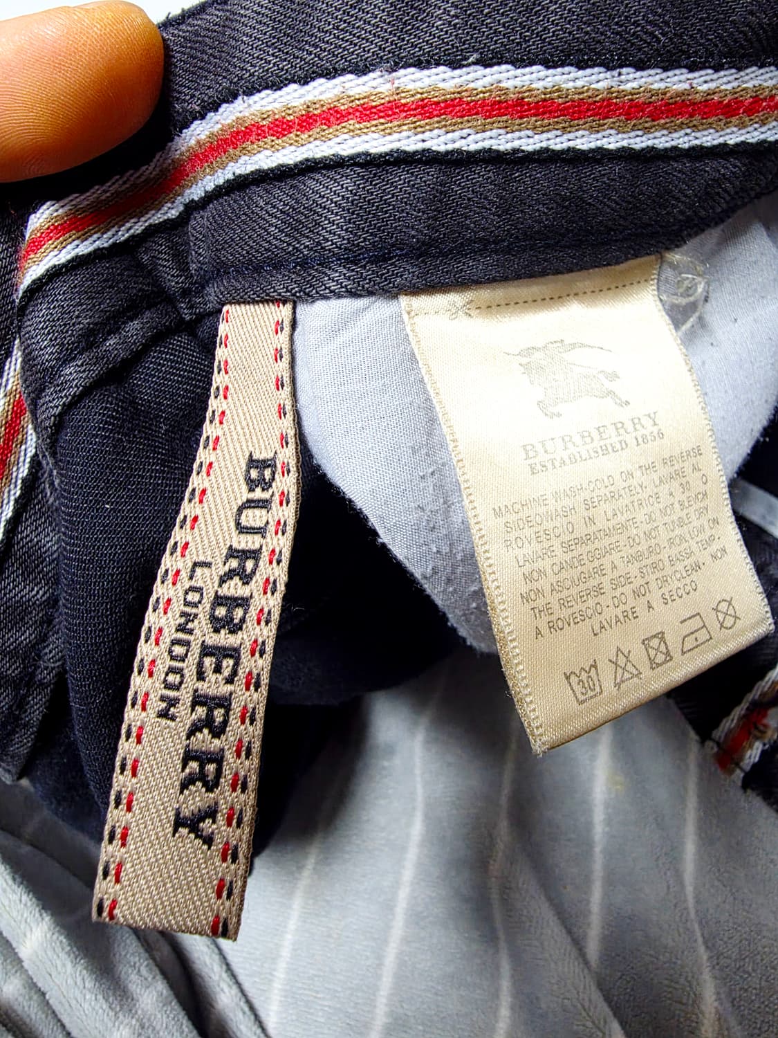 버버리 브리트 라인 빈티지 흑청 오일 워싱 데님 팬츠 38인치(허리5 상품이미지6