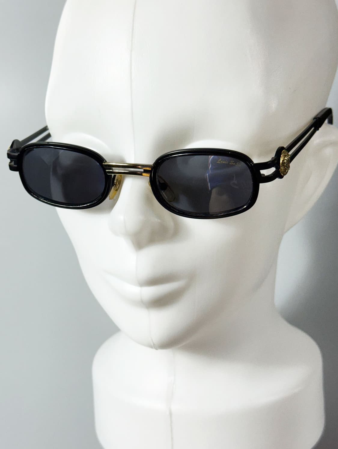 LOUIS SASA 블랙 골드 오벌 프레임 빈티지 선글라스 상품이미지9