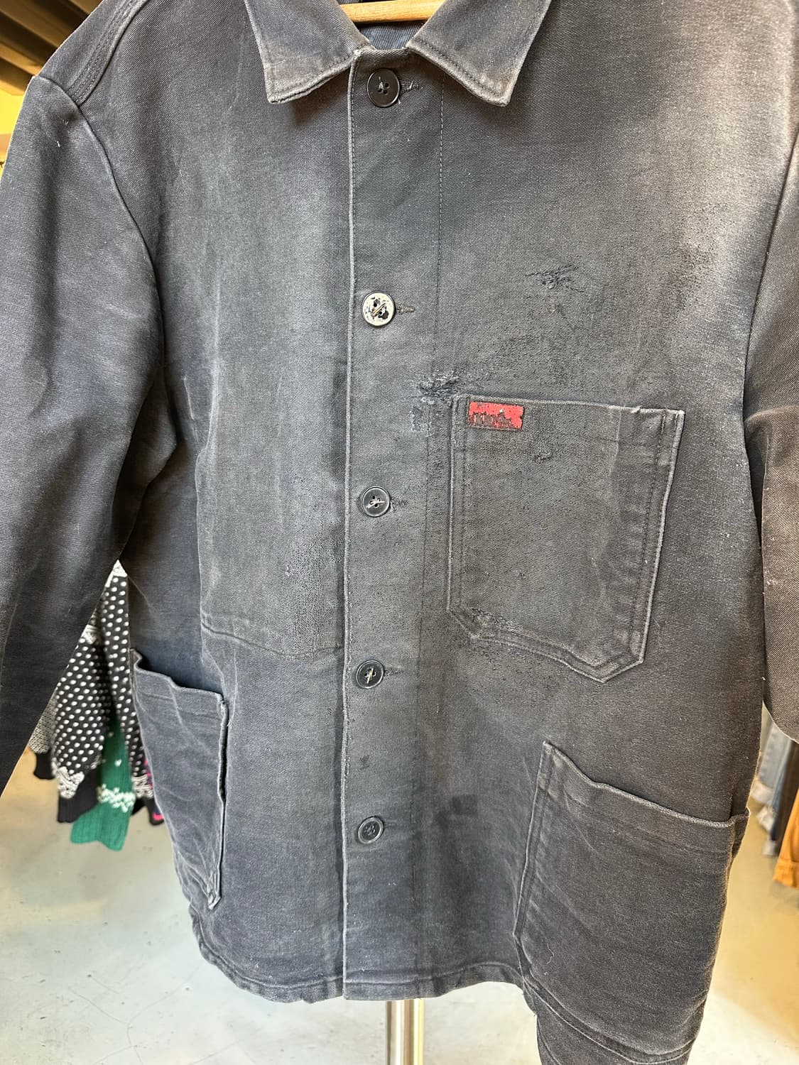 80s 프렌치워크웨어 프렌치 더티 몰스킨 워크자켓 상품이미지4