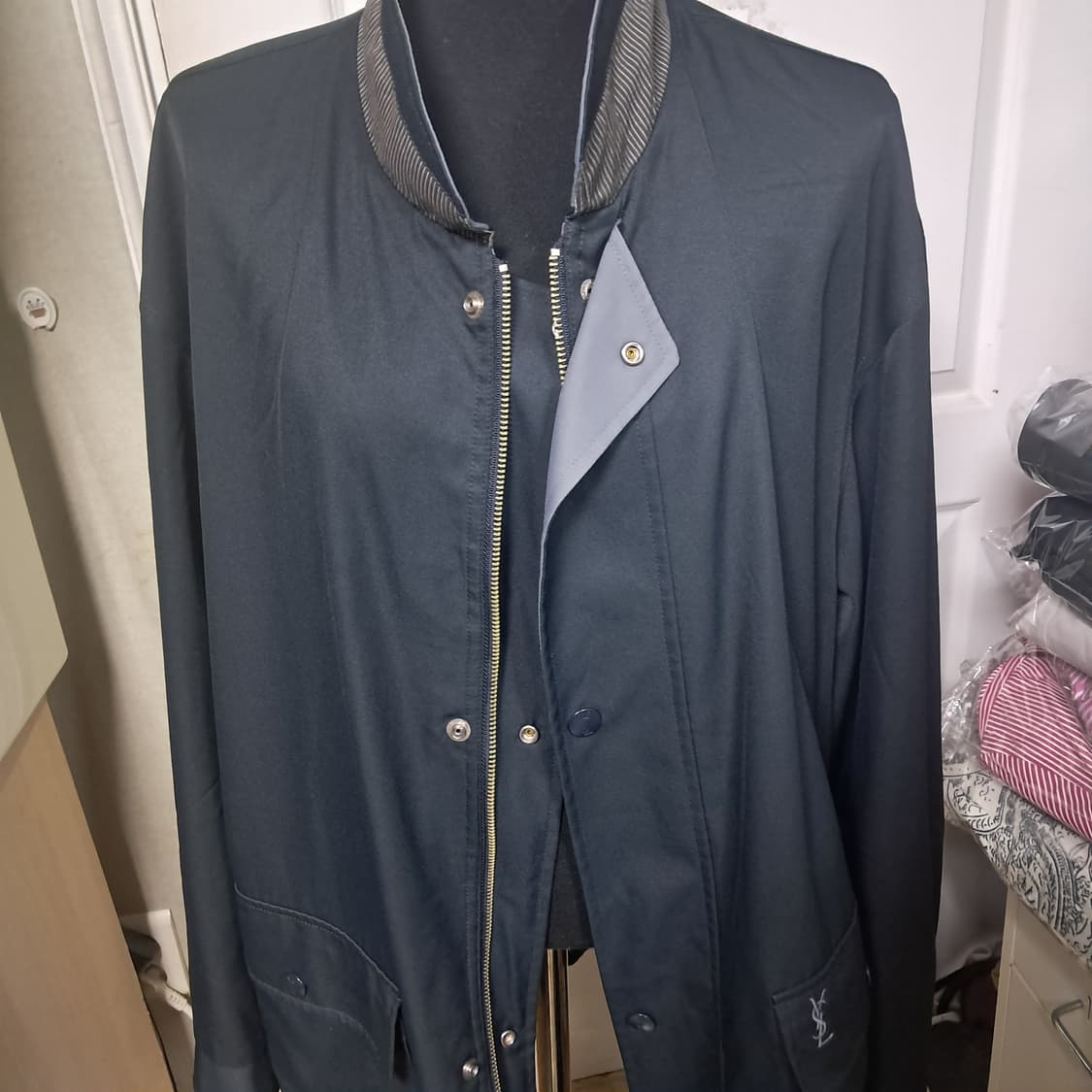 입생로랑 YSL 리버시블 빈티지 자켓 블루종 집업 점퍼 105 상품이미지3