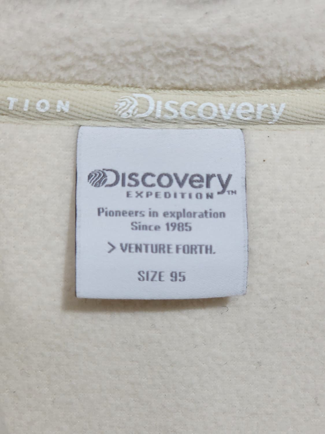 (100) 디스커버리 플리스 후드점퍼 아이보리 뽀글이 후리스 자켓  상품이미지3