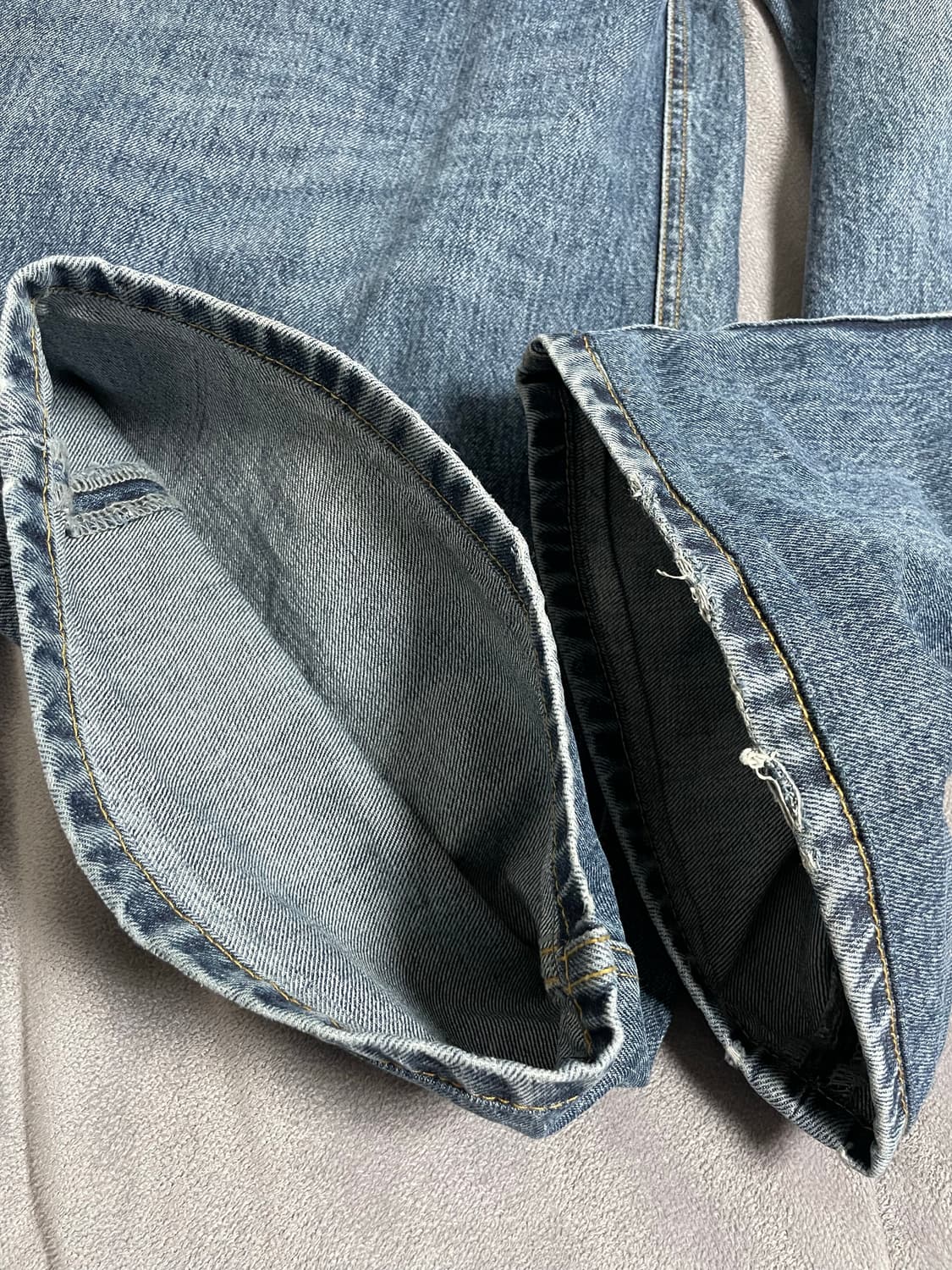 해칭룸 와이드 커브드진 워시드블루 3 상품이미지3