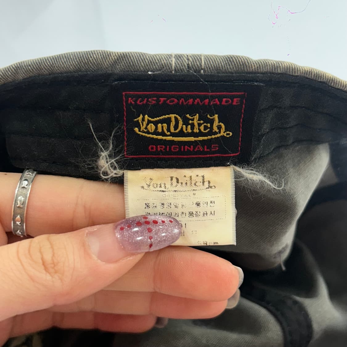 Vondutch 본더치 패치로고 그레이워싱 볼캡 상품이미지7