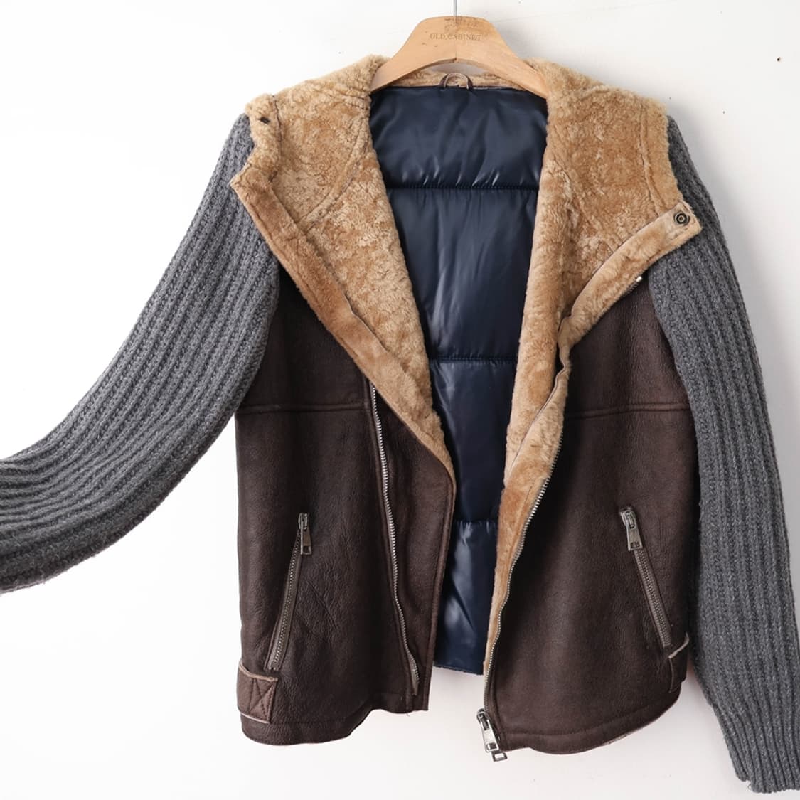 95/DACUTE 가죽 후드 자켓 상품이미지5