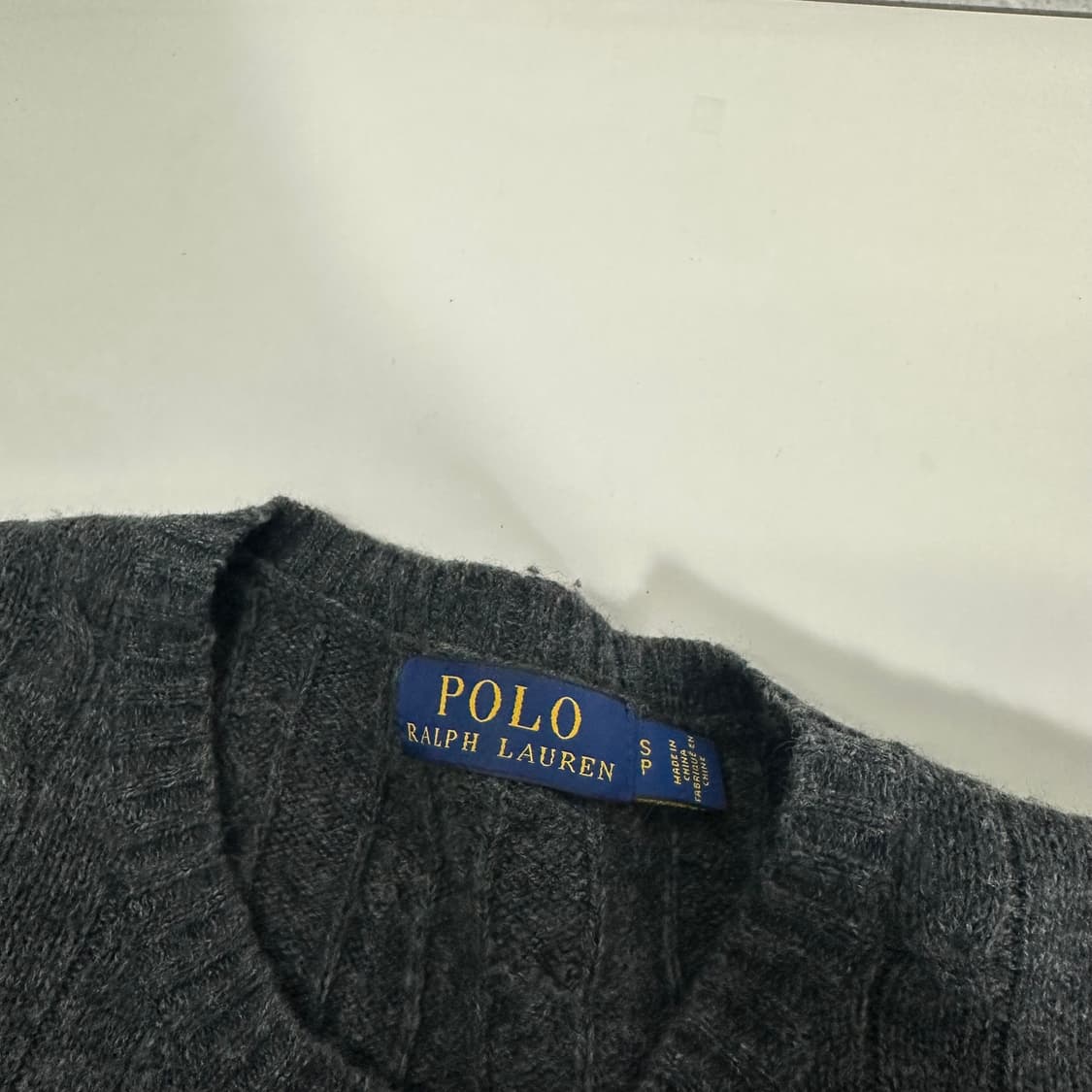 우먼S-M 폴로랄프로렌 챠콜 기본로고 꽈베기울니트 상품이미지3