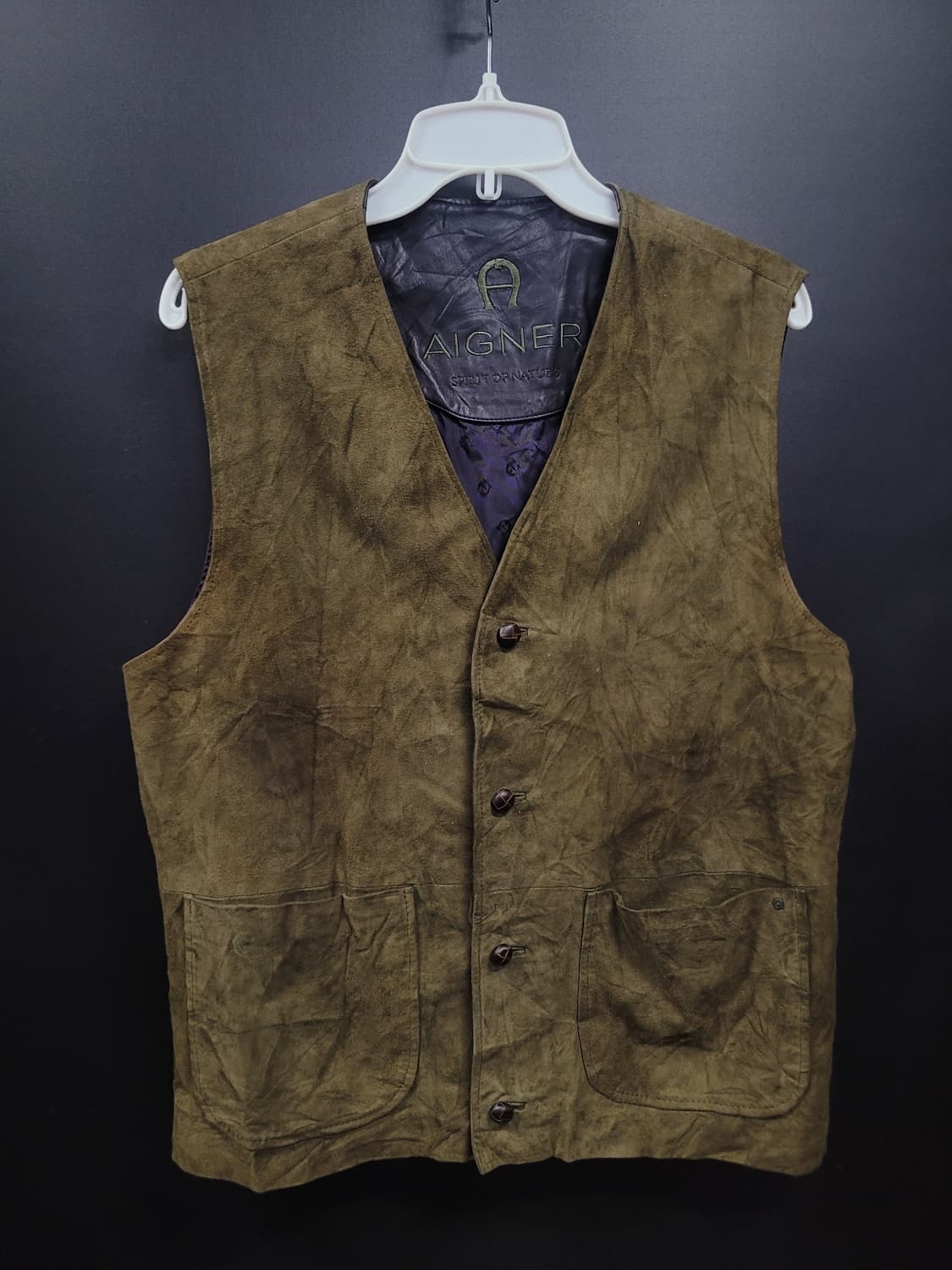 AIGNER 초빈티지 스웨이드 베스트 상품이미지8