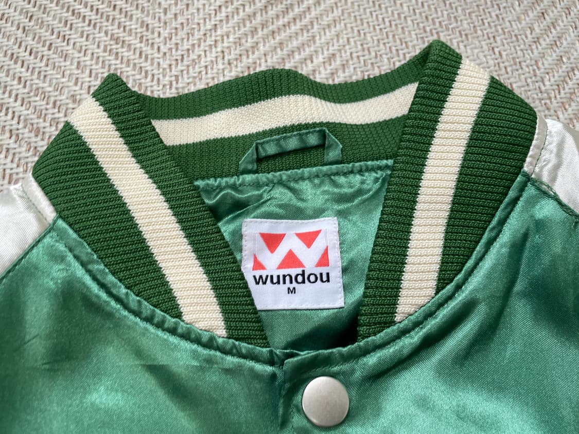 빈티지 새틴 바시티 스냅 자켓 상품이미지4