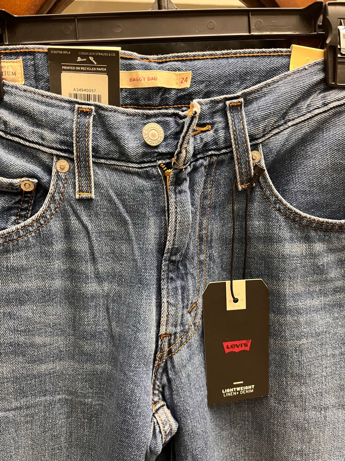 리바이스 정품 배기 대드 진 | 요즘 대세 와이드핏 데님 팬츠 상품이미지2