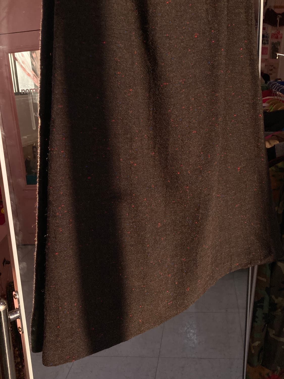 빈티지 울 보카시 브라운 롱스커트 상품이미지5