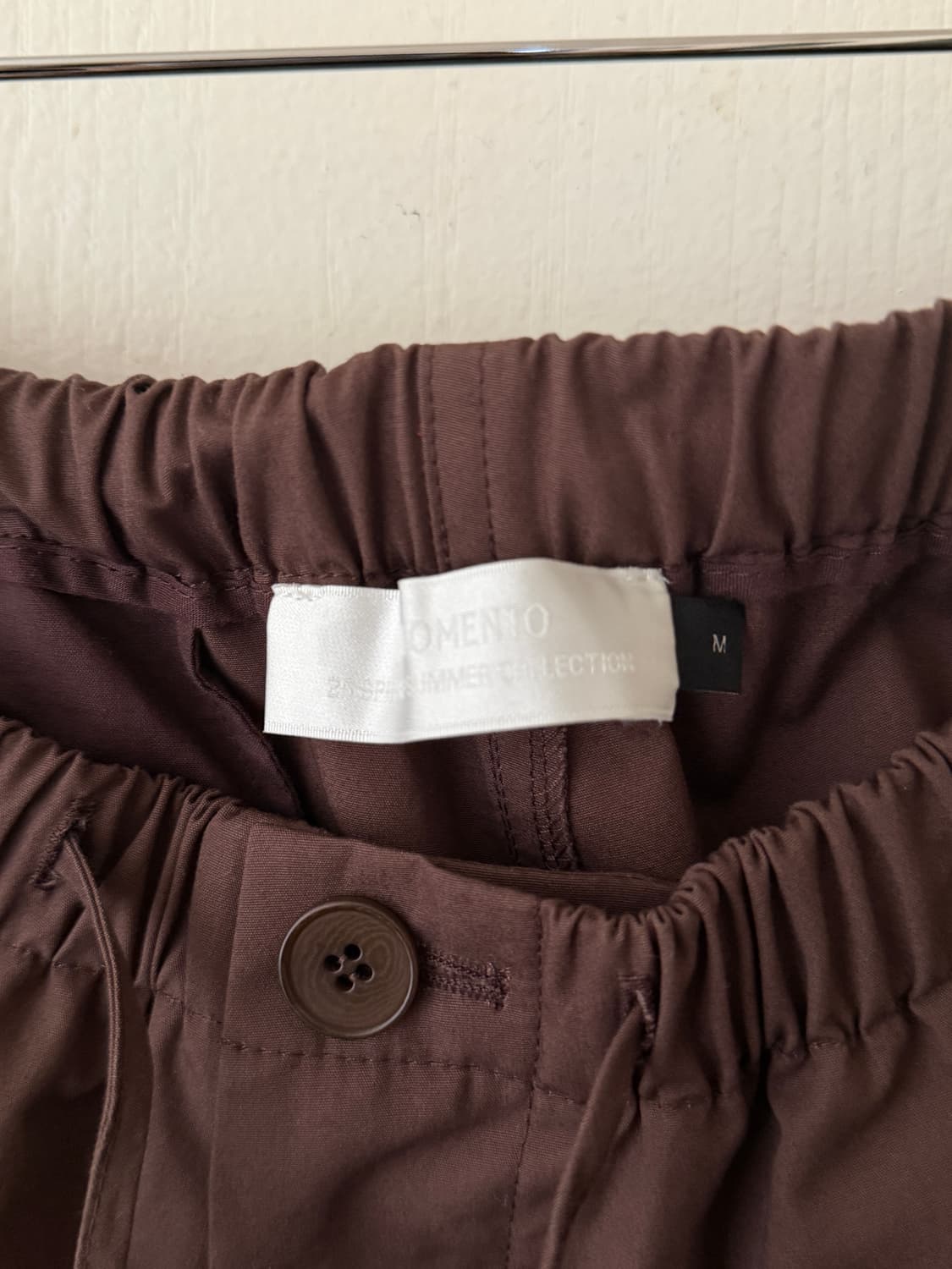 아모멘토 DRAWSTRING CAPRI PANTS (BURGUNDY) M 상품이미지7