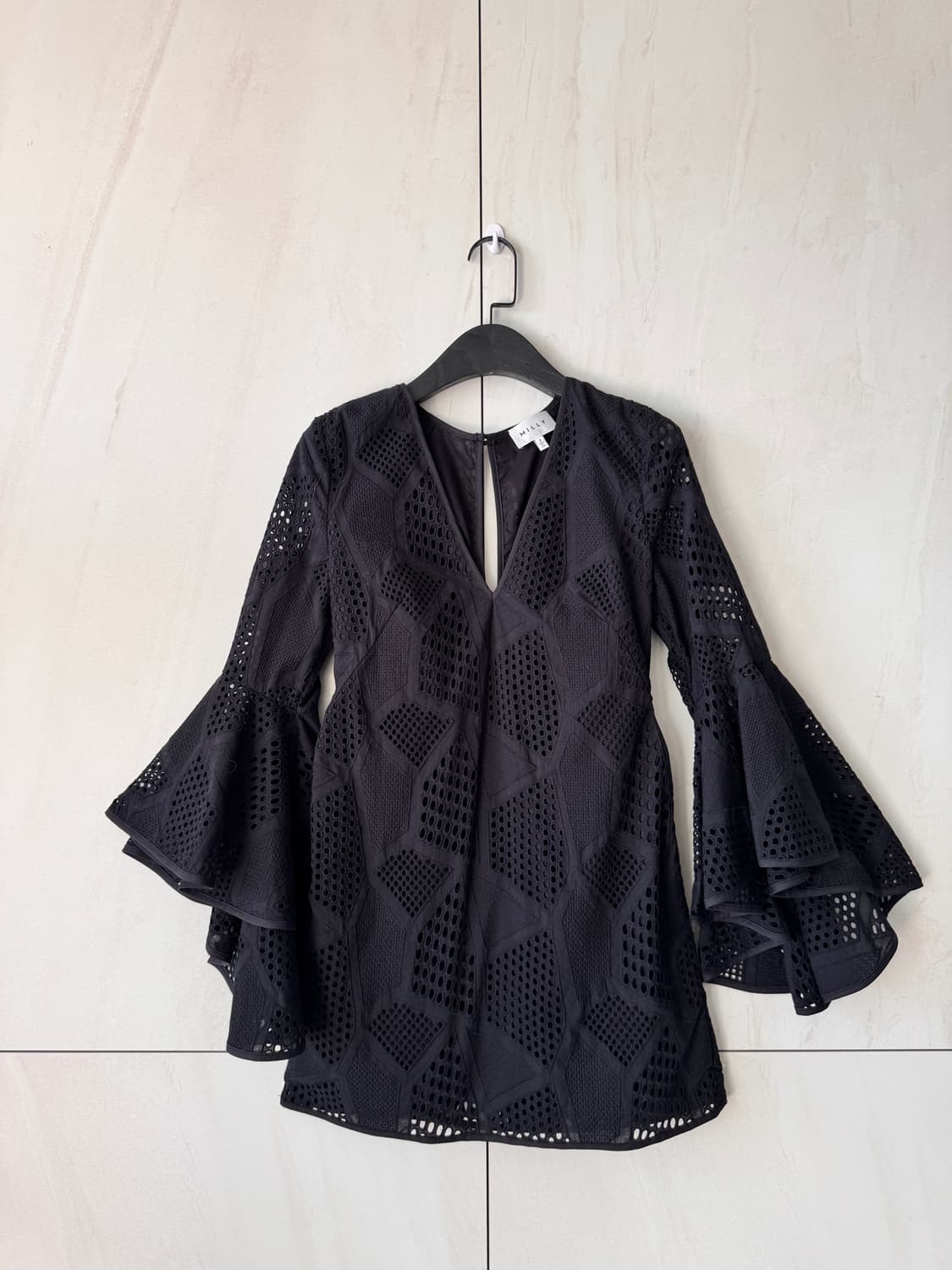 새상품 Milly 블랙 레이스 프릴 블라우스&미니 원피스 Size 2 상품이미지3