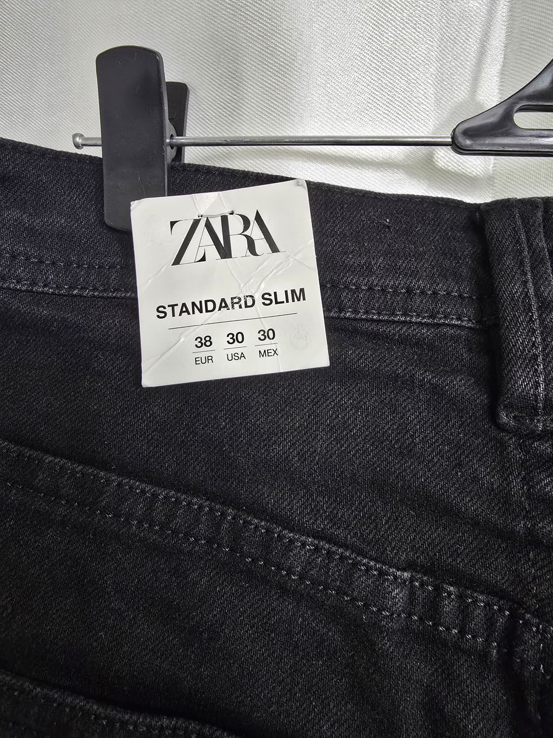 자라 블랙 데님 팬츠 (1446) 상품이미지5