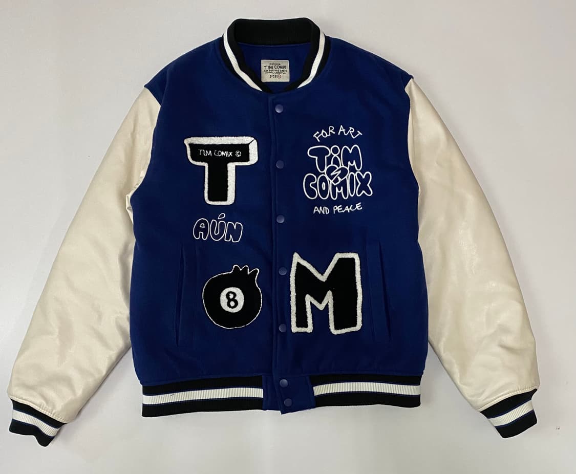 팀 코믹스 바시티 자켓 블루/아이보리 L 상품이미지1