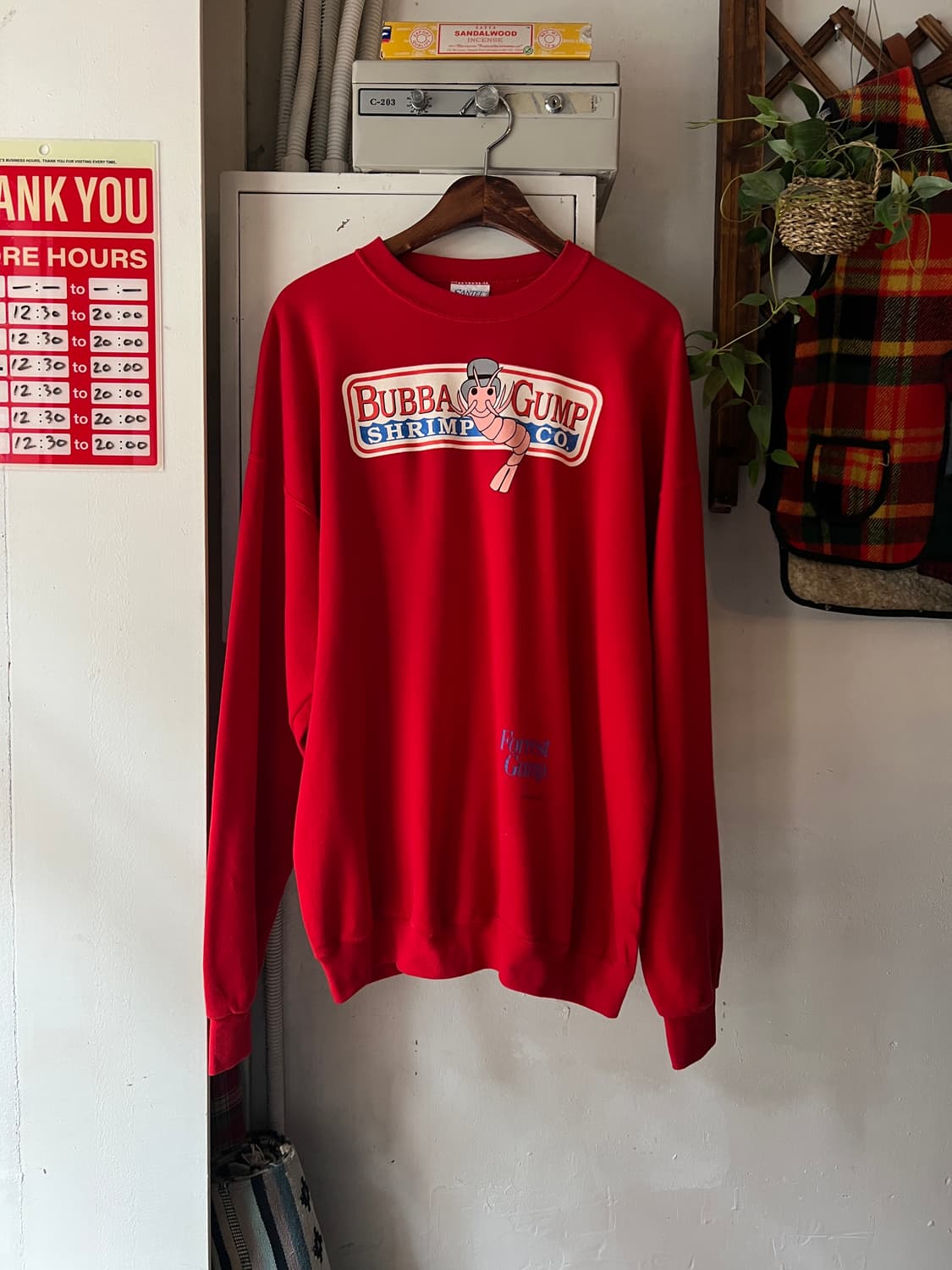 [XL]90's Forrest Gump 버바 검프 쉬림프 스웻셔츠 상품이미지2