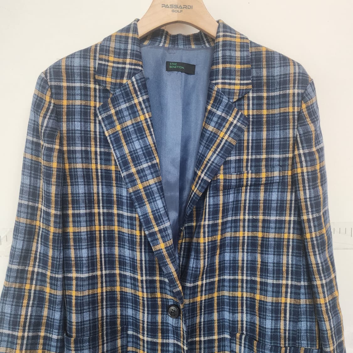 스틸 베네통 체크 자켓 상품이미지2