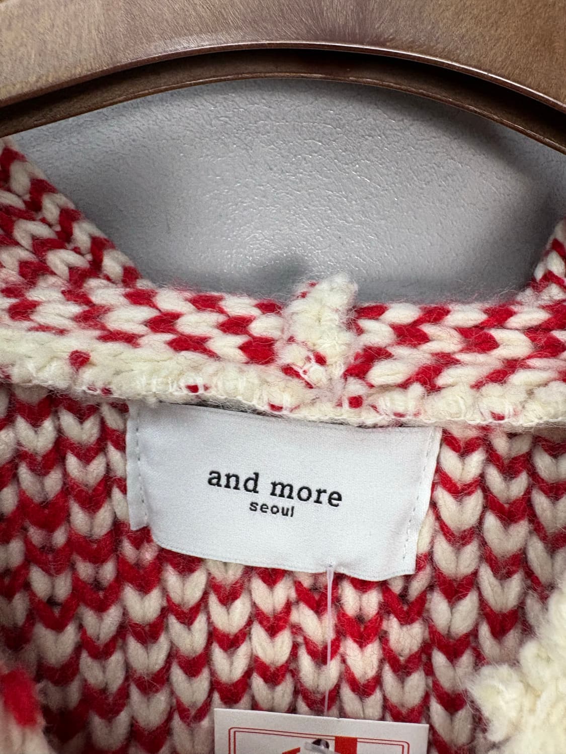 앤드모어 노르딕패턴 니트 후드집업 A2960 상품이미지5