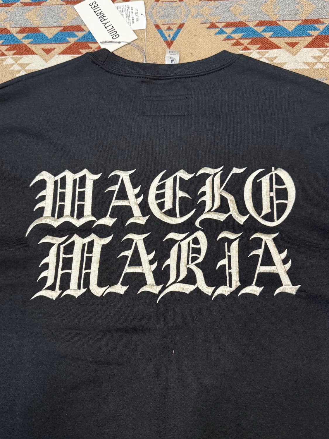 [L] 와코마리아 56타투 스튜디오 맨투맨 블랙  상품이미지2