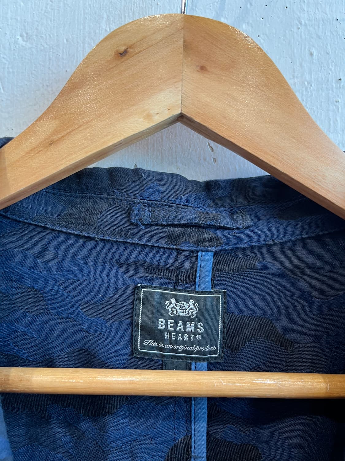 BEAMS 빔즈 블루 카모플라쥬 테일러드 블레이저 자켓  상품이미지3