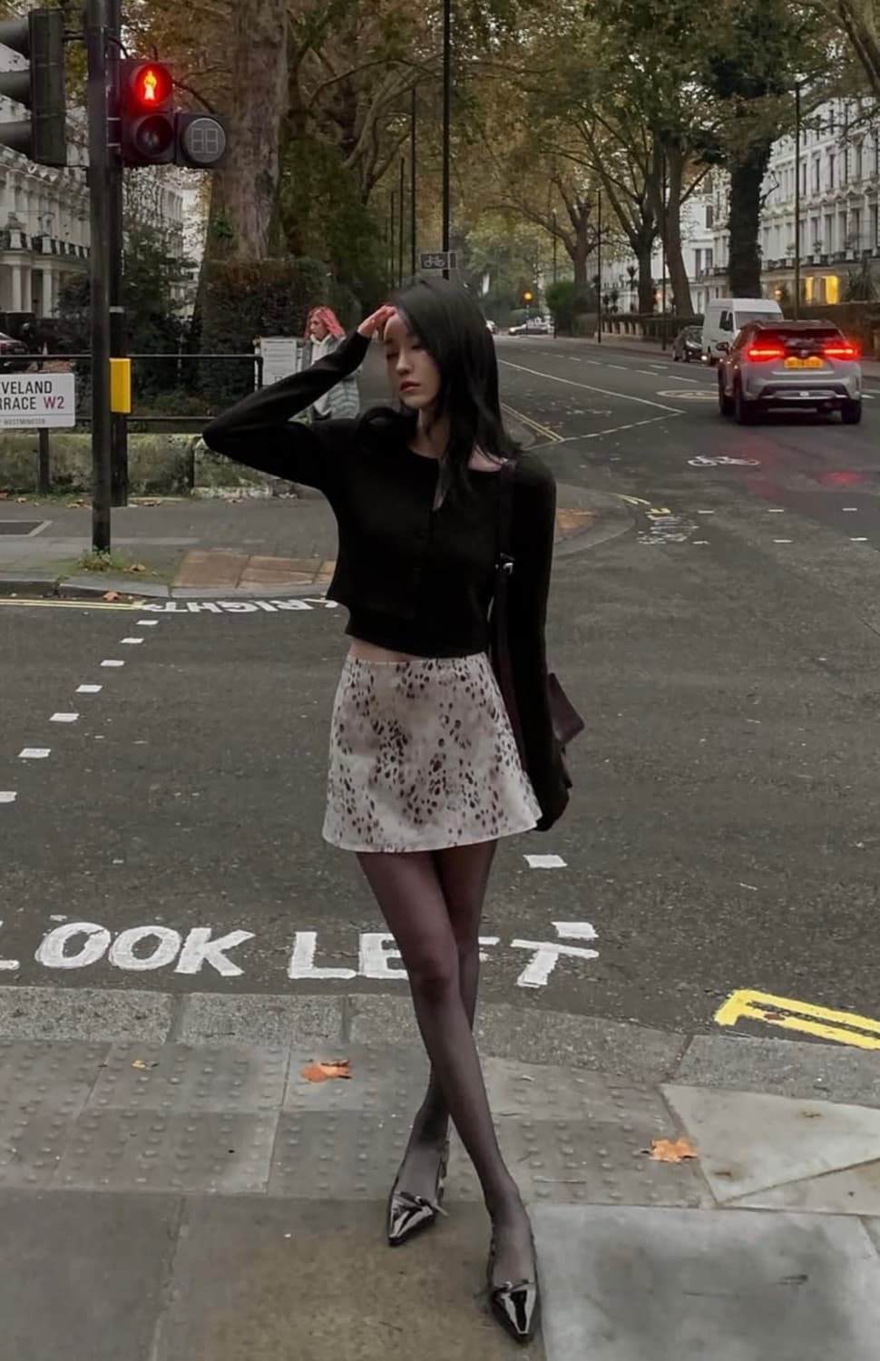 레터앤 호피 레오파드 미니 스커트s 상품이미지1