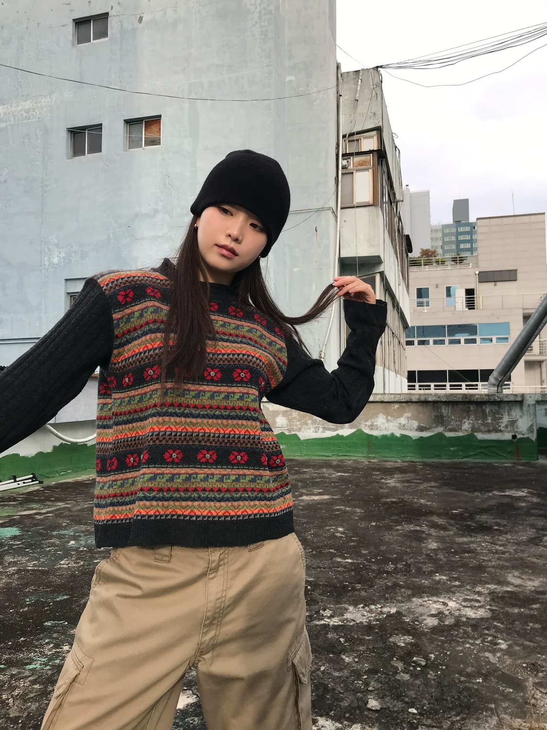 빈티지 패턴 니트  상품이미지6