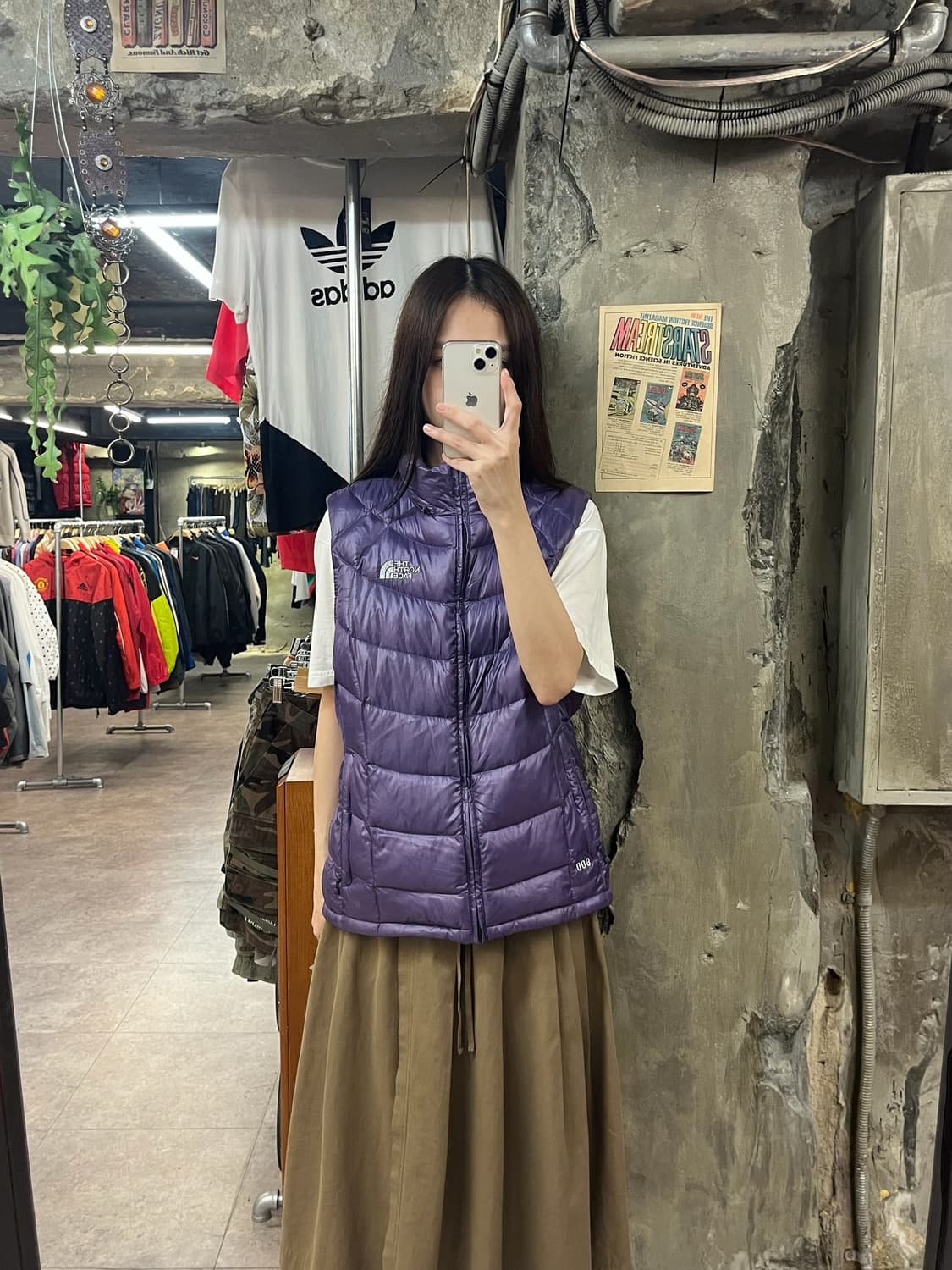 노스페이스 패딩 베스트 퍼플 2XL #csz1670 상품이미지2