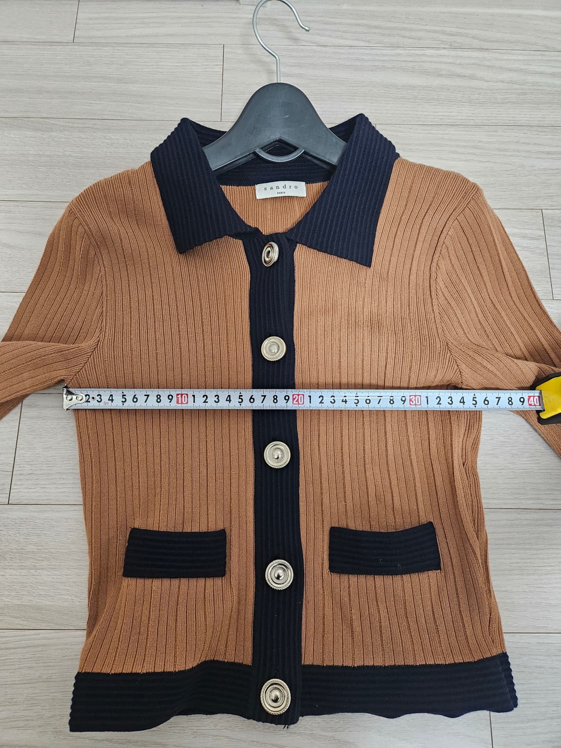 산드로(Sandro) 배색 포인트 가디건 (43/55) 상품이미지4