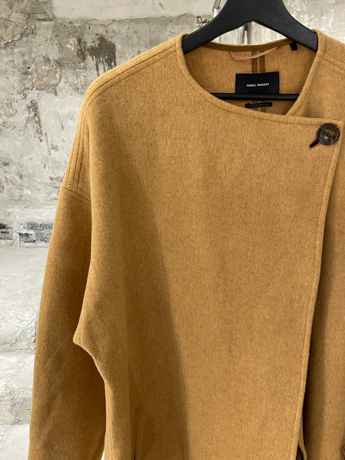 이자벨 마랑 머스타드 랩 울 캐시미어 코트 상품이미지2