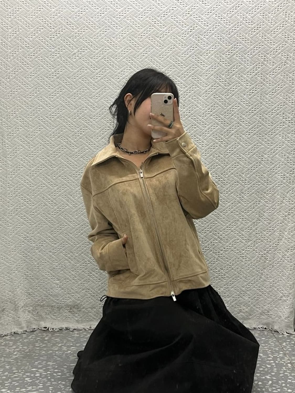 빈티지 스웨이드 트러커 자켓 L C06496 상품이미지2