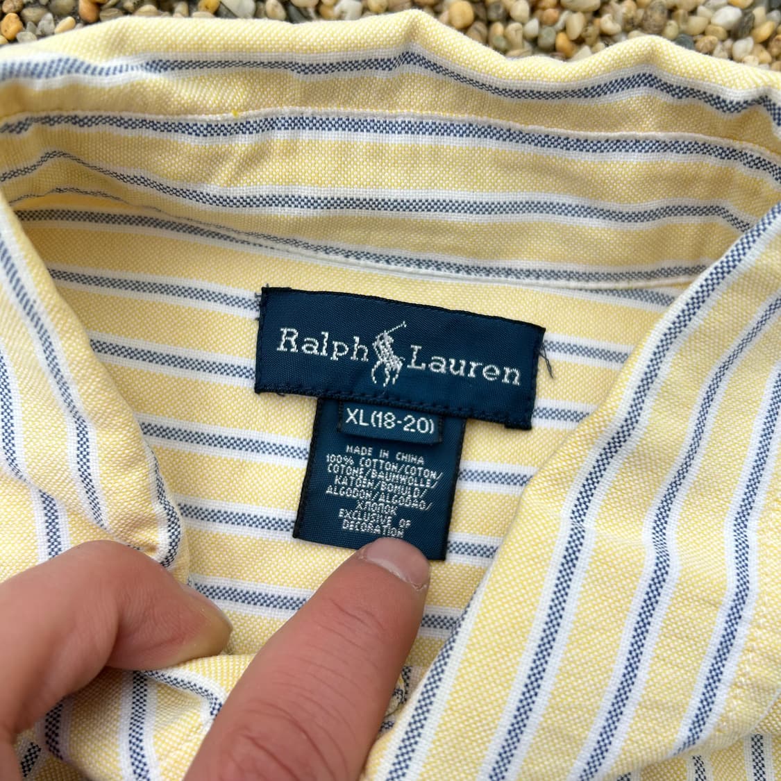 폴로 랄프로렌 옐로우 스트라이프 셔츠 상품이미지6