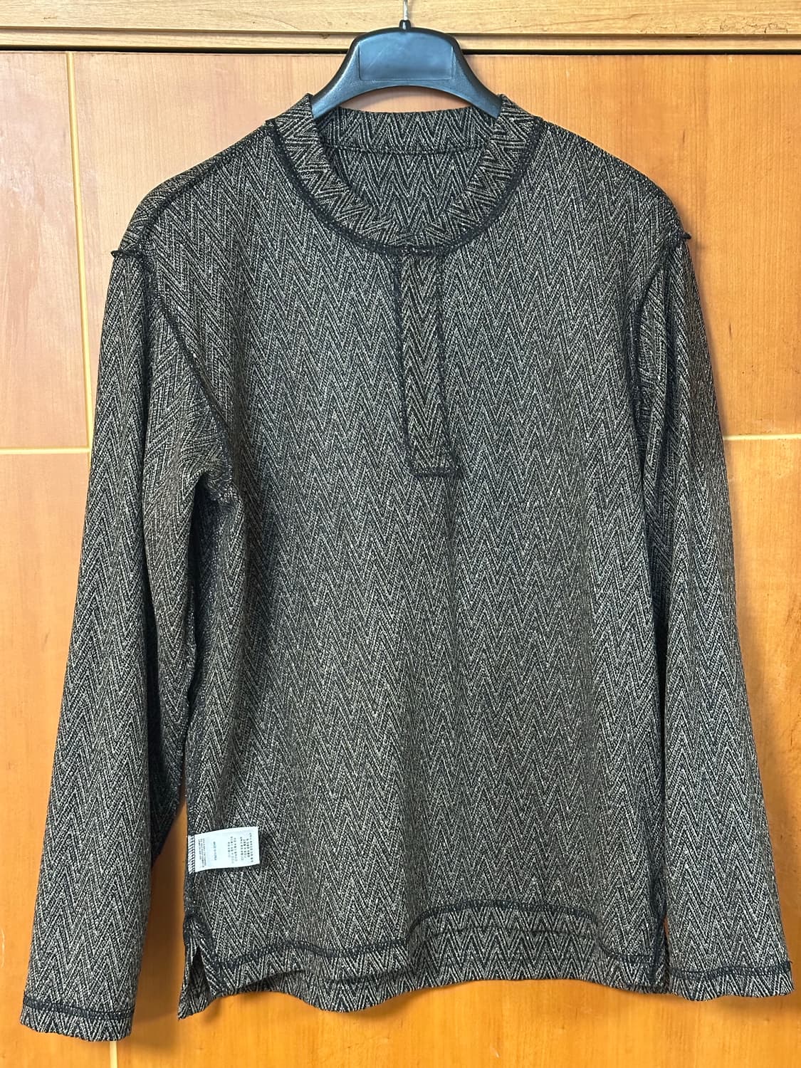 Wool Henley-neck sweater 46(95) brown 상품이미지7