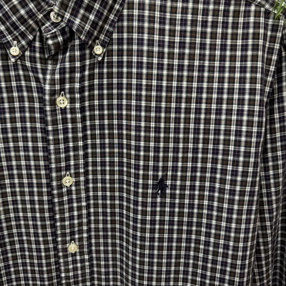 폴로 랄프로렌 긴팔 체크 셔츠 블랙 포니 로고 포인트 블랙 상품이미지5