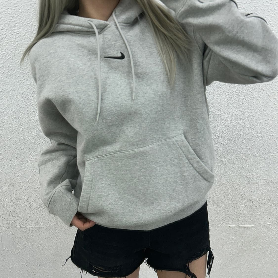 나이키 녹타 센터로고 그레이 후드 L 상품이미지1