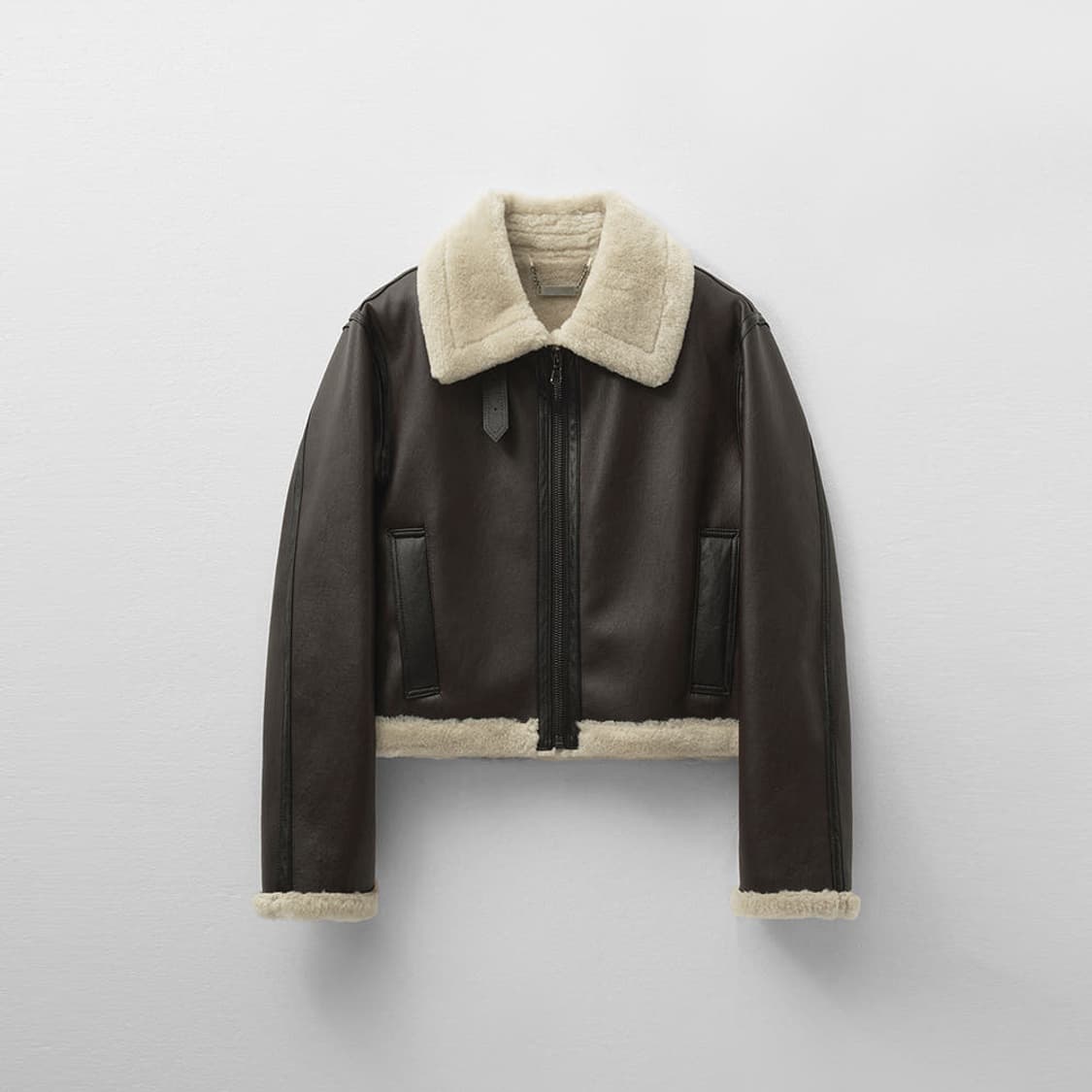 몽돌 페이크 퍼 무스탕 자켓 브라운 상품이미지1