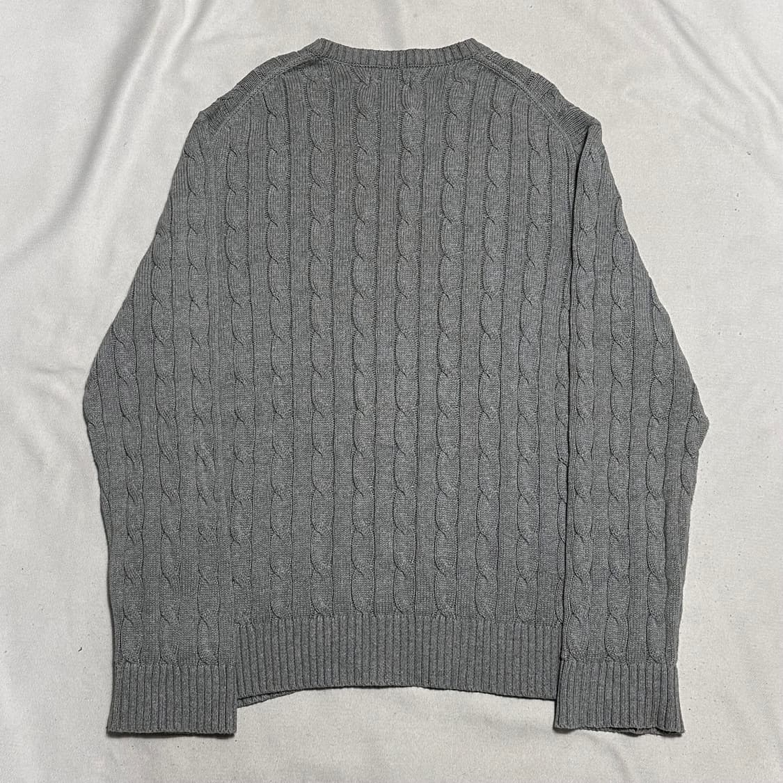 XL 폴로랄프로렌 그레이 코튼 케이블 니트  상품이미지3