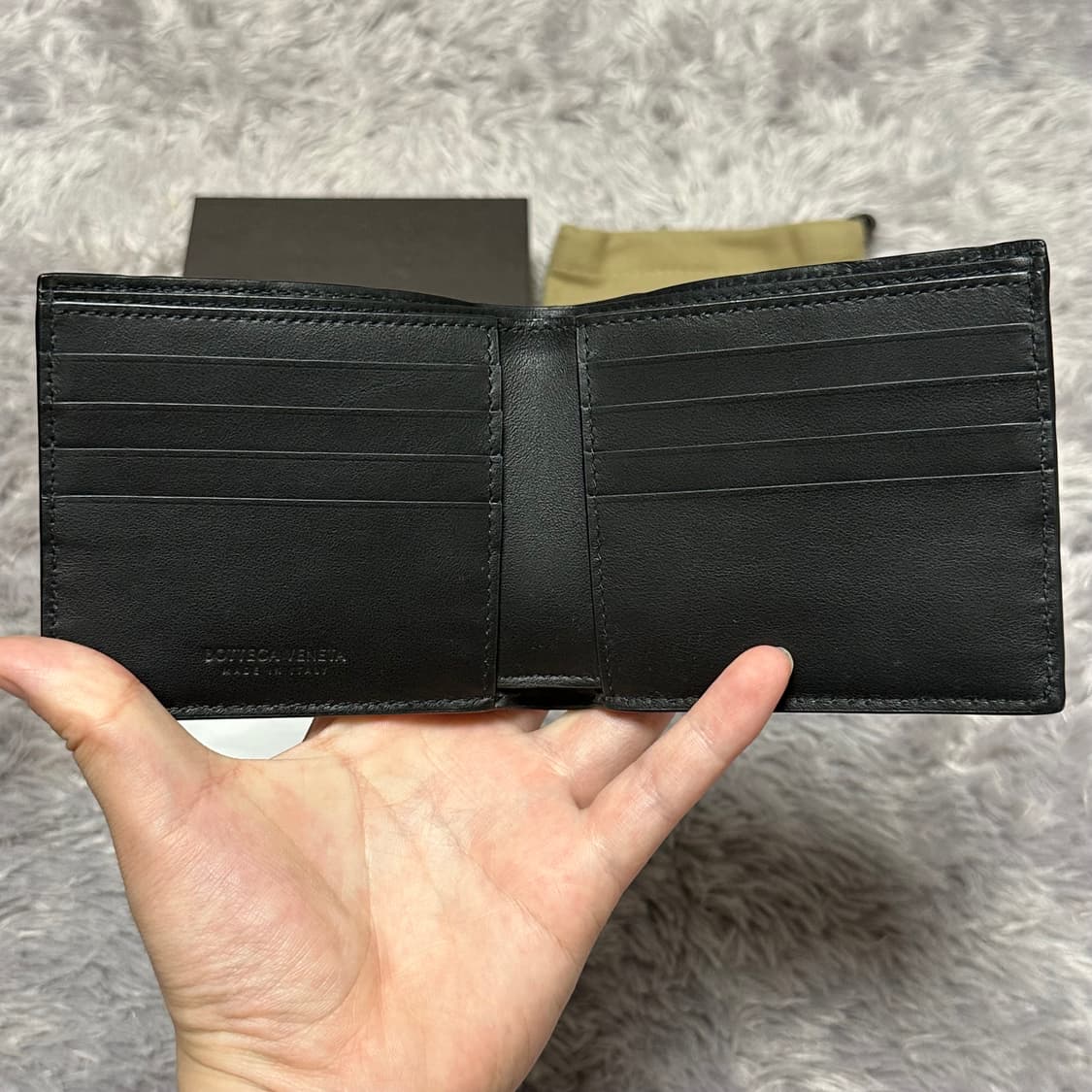 [풀구성] 보테가베네타 인트레치아토 반지갑 블랙 상품이미지3