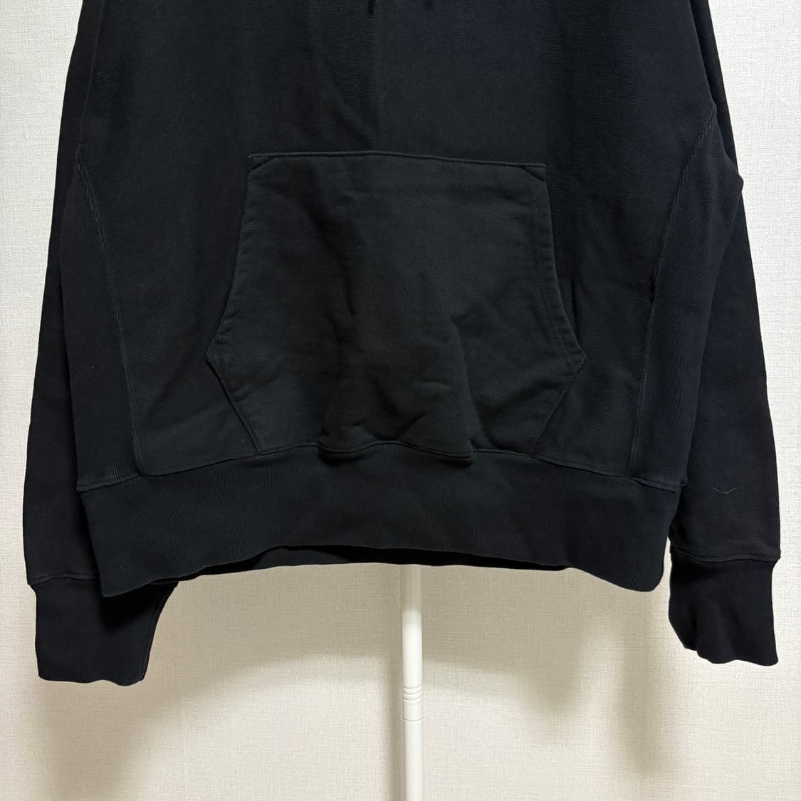 아웃스탠딩 리버스 헤비 후드 / 블랙, L 상품이미지3