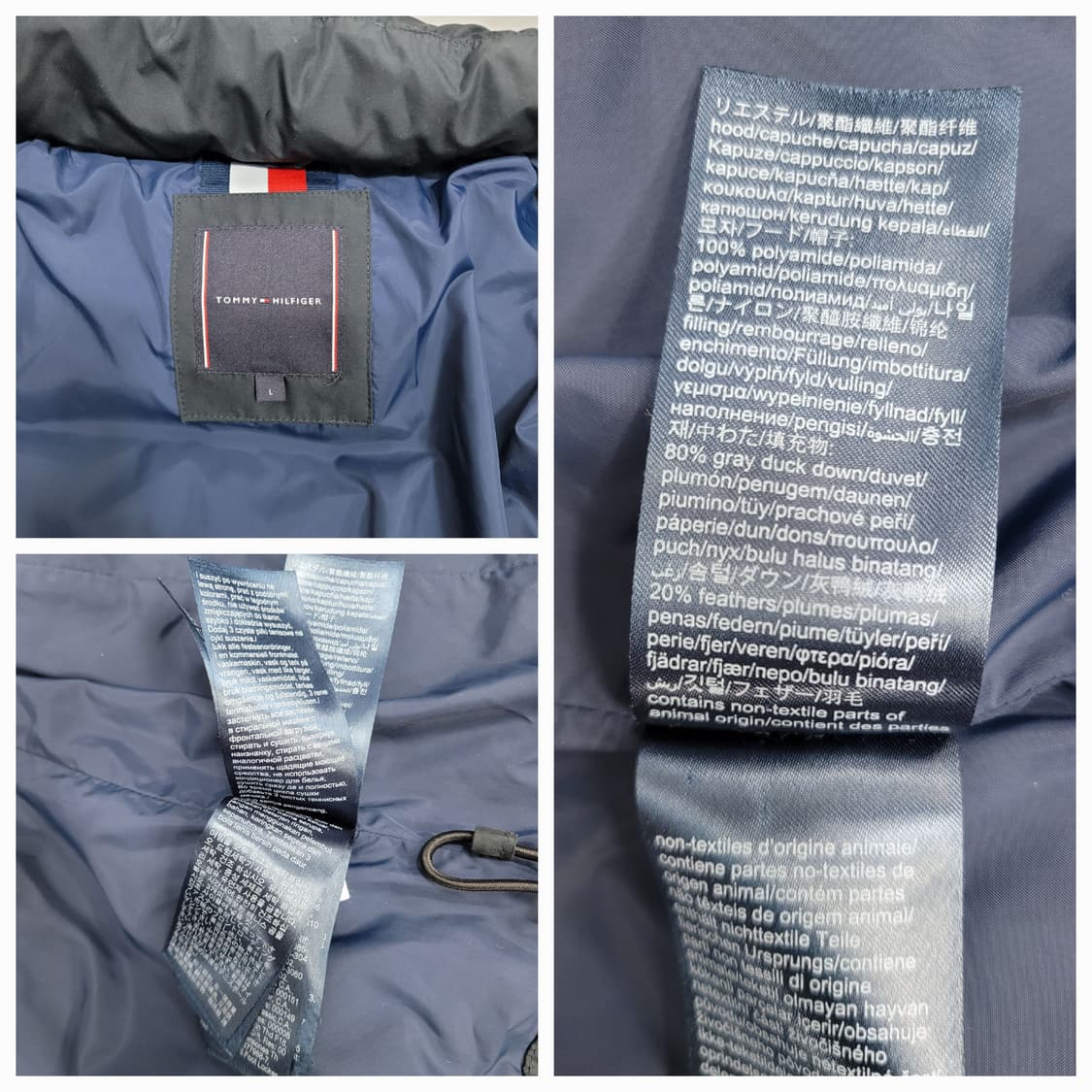 TOMMY HILFIGER 타미힐피거 투포켓 다운 푸퍼 패딩 / 남 L  상품이미지9