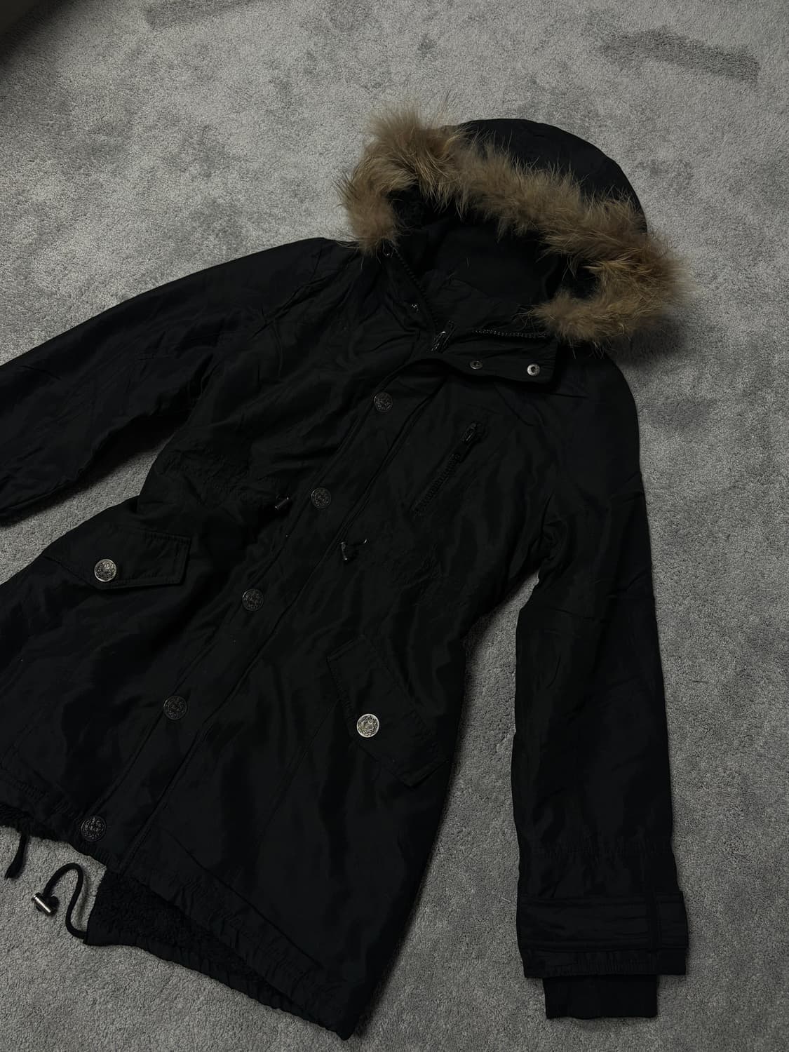 Vintage vkei punk fur hood jacket 상품이미지2
