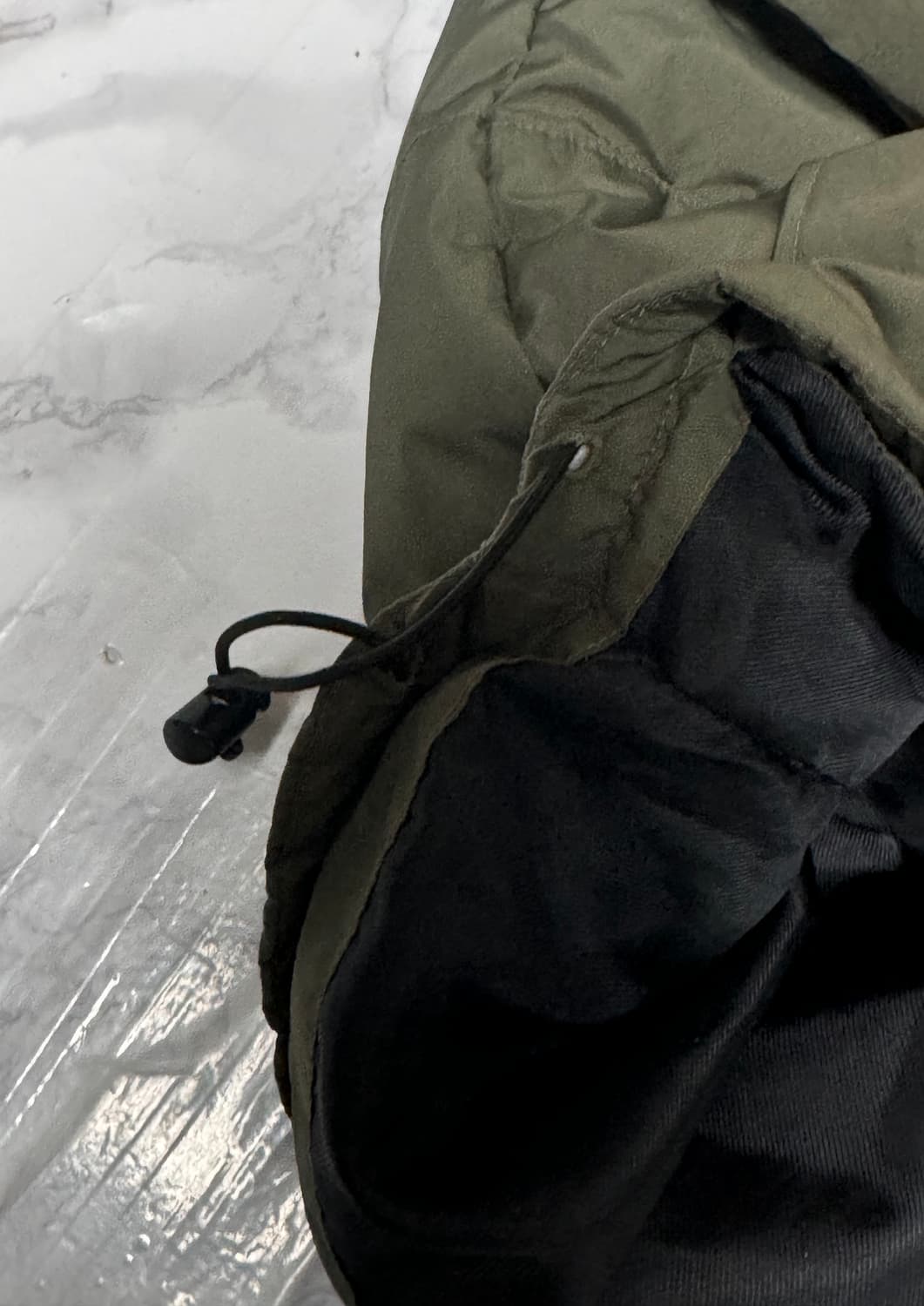 리복 00s 카키 푸퍼 반집업 아노락 패딩 자켓 상품이미지7