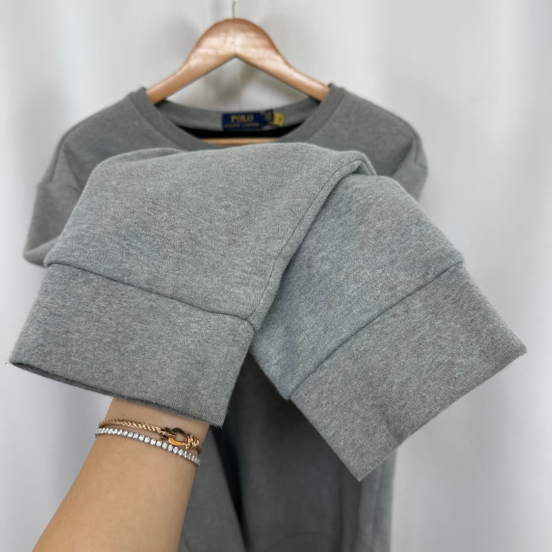   폴로랄프로렌 남자 기모 맨투맨 티셔츠 그레이 XL OI 상품이미지5