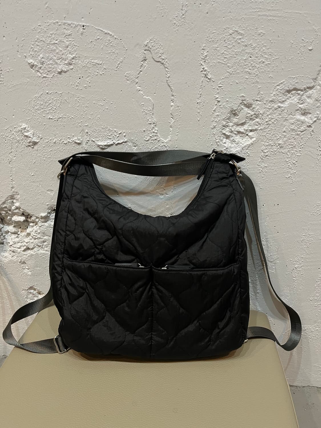 일본빈티지 퀼팅 숄더 백팩 상품이미지1