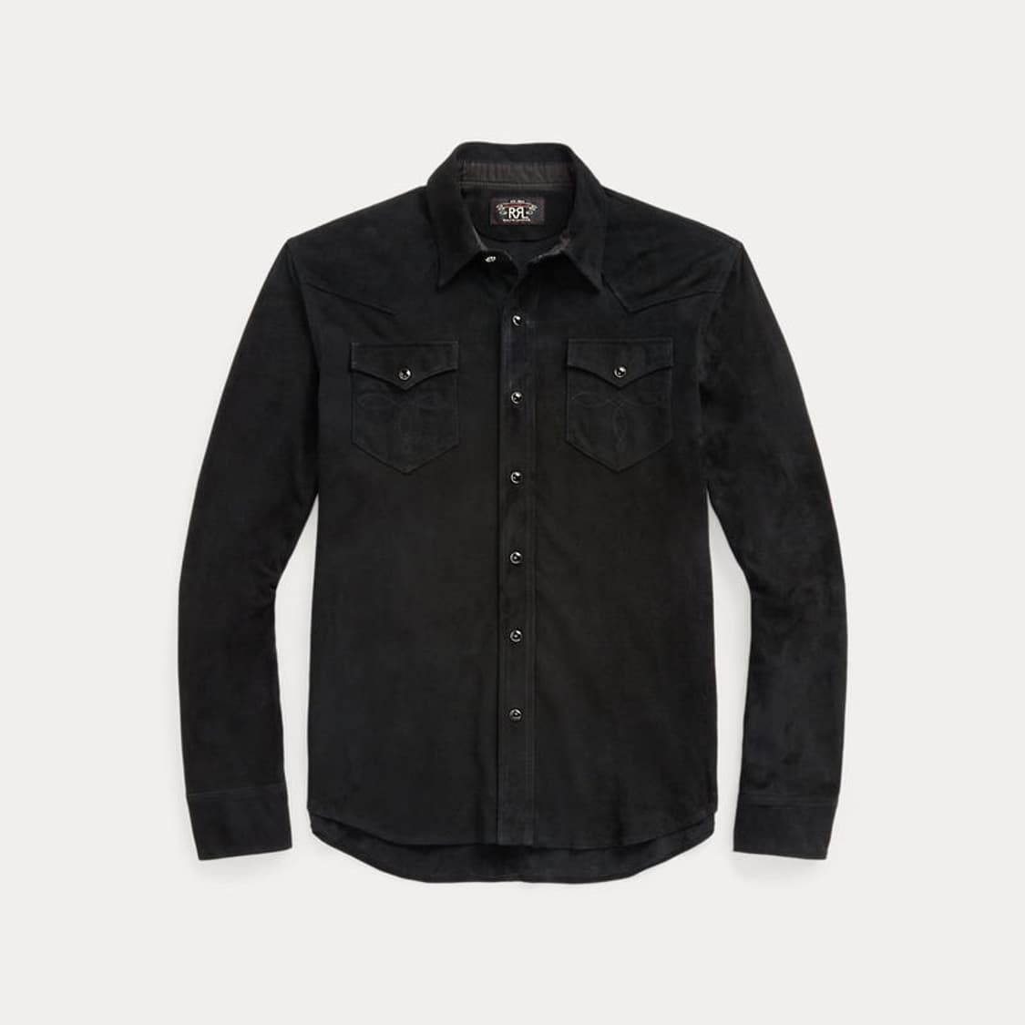 더블알엘 블랙 스웨이드 웨스턴 셔츠 (M) 상품이미지1