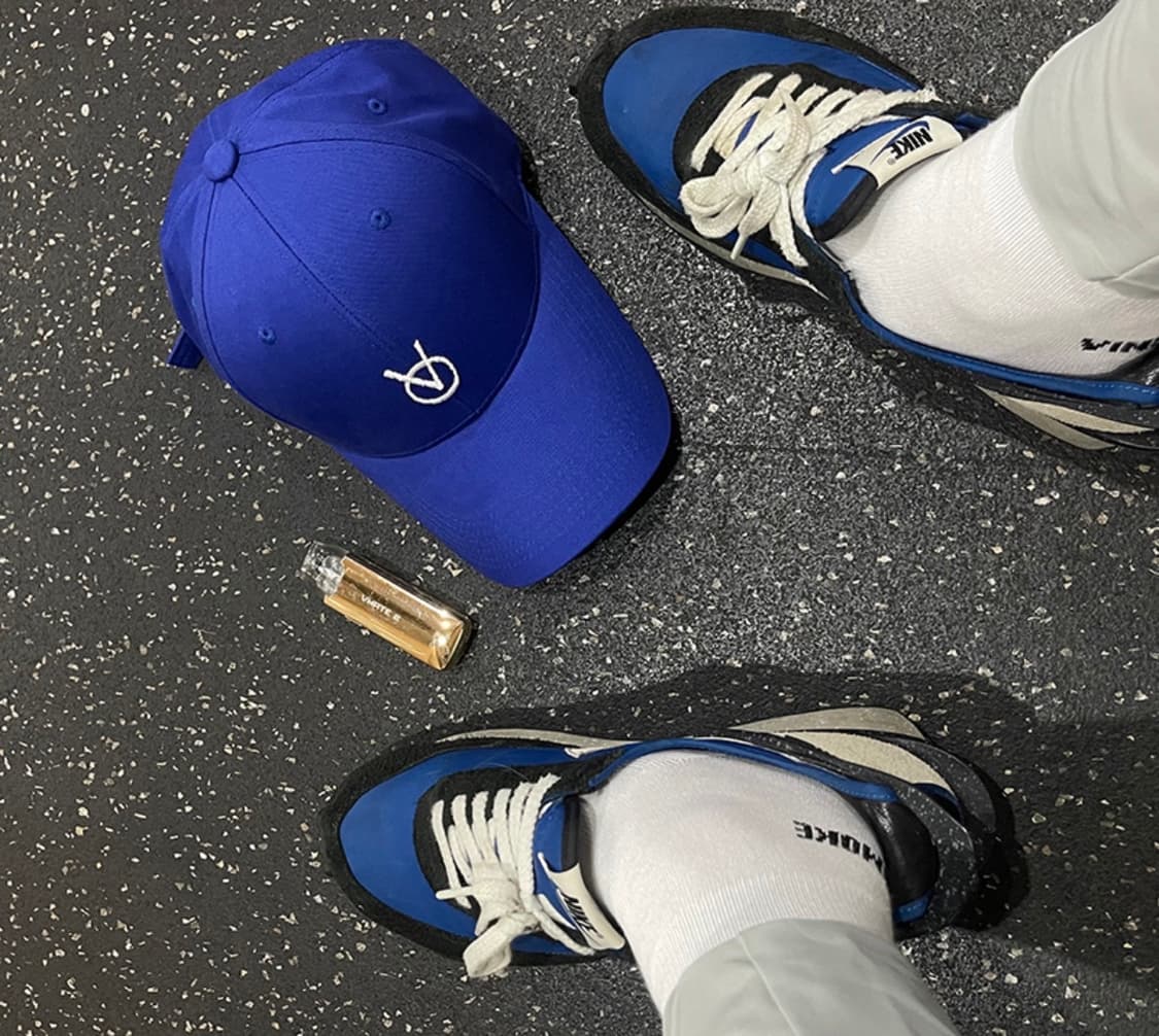 빈스모크 V 로고 볼캡 블루 상품이미지1