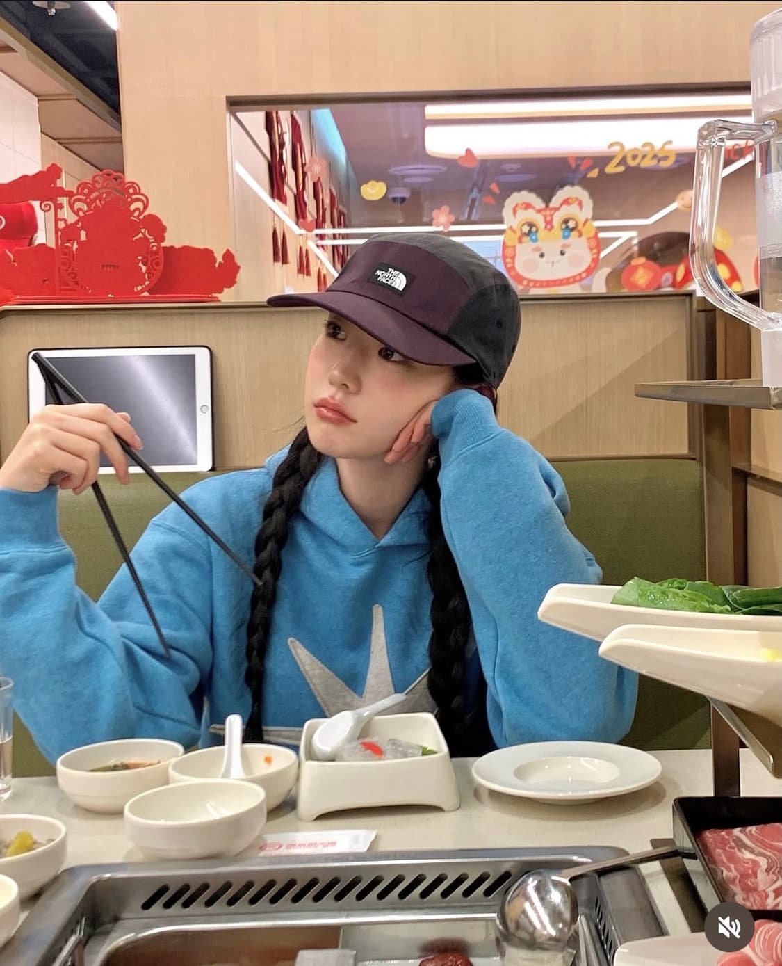 썬러브 daybreak brushed hoodie heather blue 상품이미지3