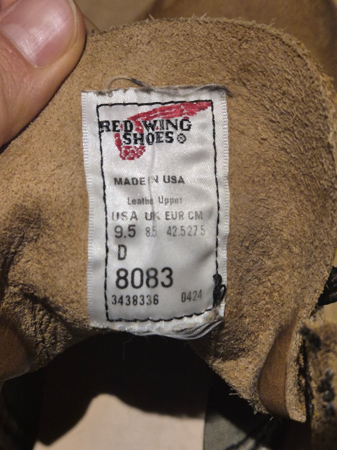 레드윙 8083 아이언레인저 US9.5 1회착용 상품이미지8