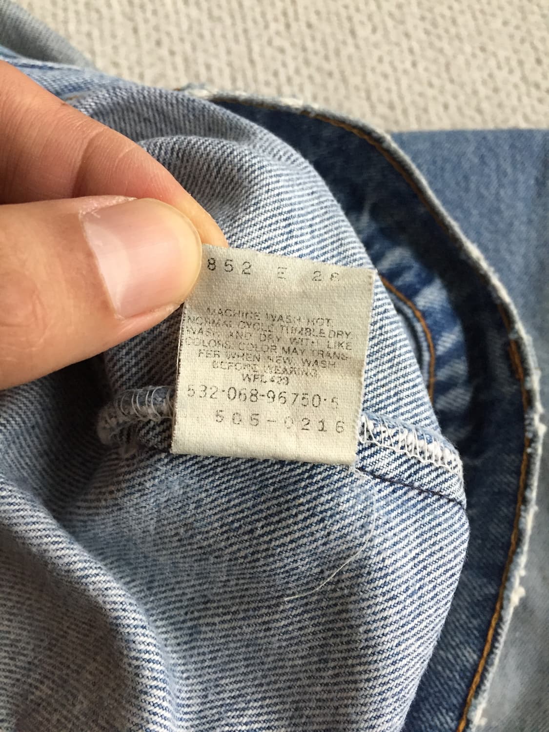80‘s levis 505 레귤러 스트레이트 블랭크탭 굿에이징 상품이미지9