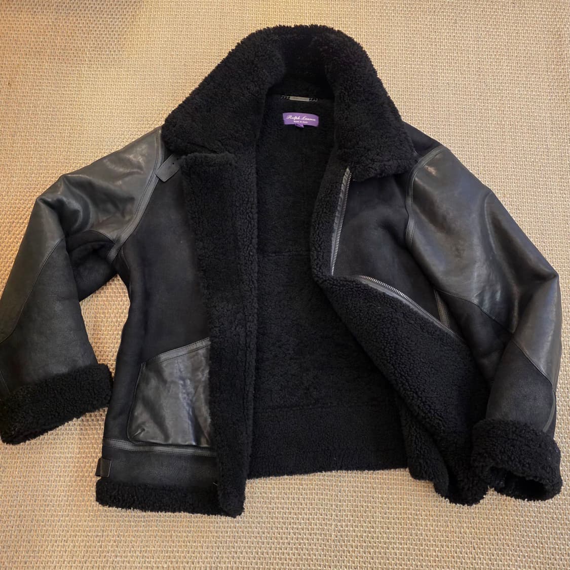 랄프로렌 퍼플라벨 이탈리안 최고급 새끼양 시어링 B-3 무스탕 자켓 상품이미지8