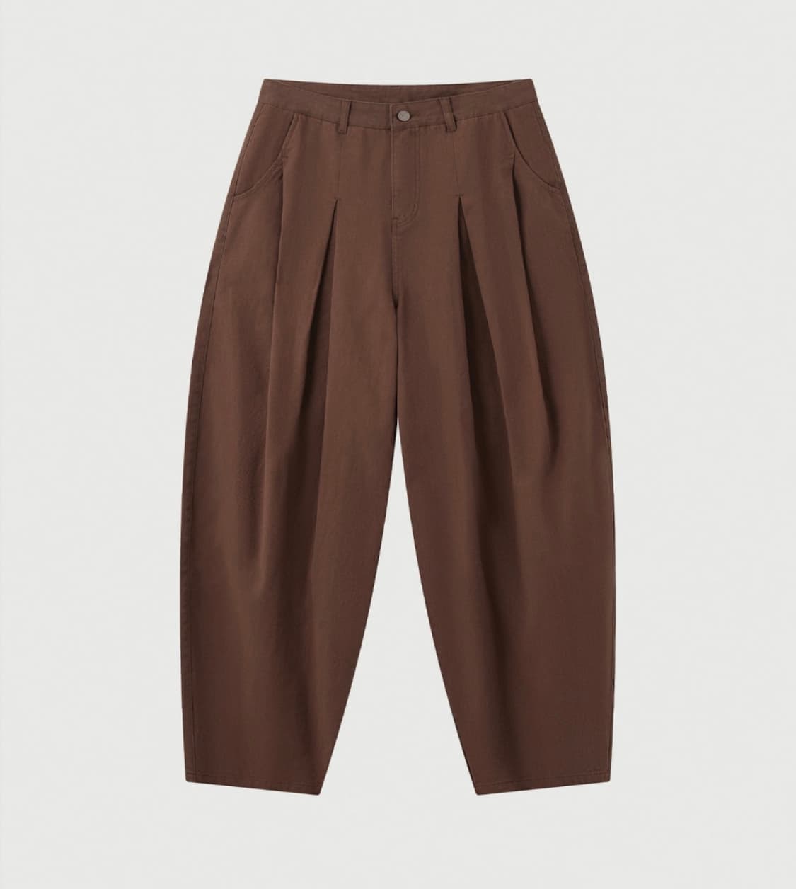 [M] 버클다운 인버티드 턱 벌룬핏 와이드 코튼 팬츠 상품이미지1